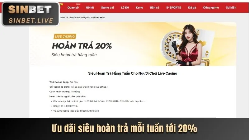 Hoàn trả thể thao W88
